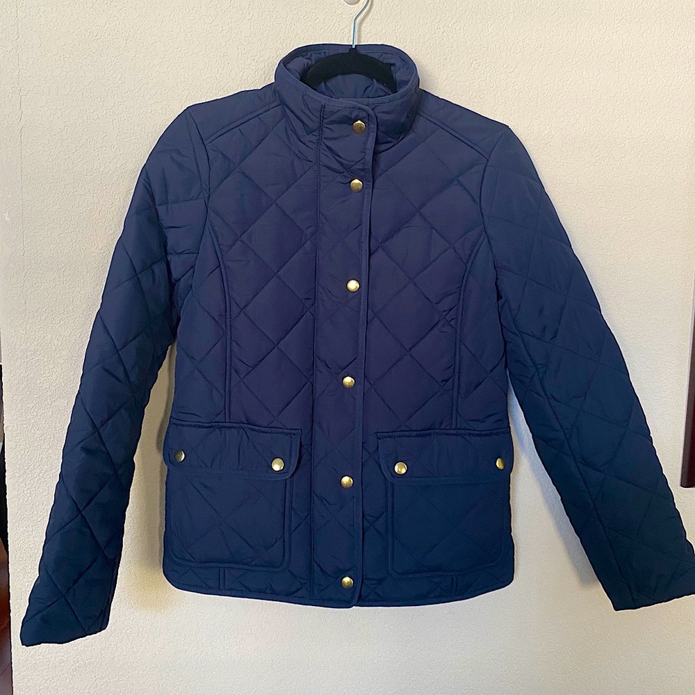 J.Crew Blue Quilted Jacket